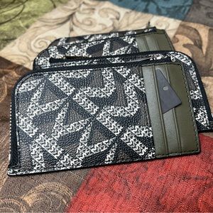 Michael Kors Mens Cooper Logo Zip-Around Card Case Wallet NWT
